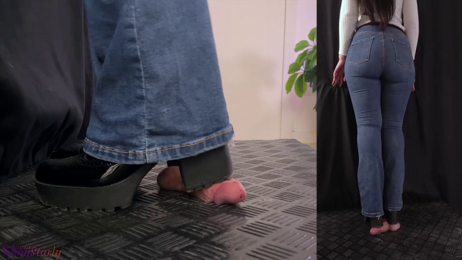 TamyStarly Cock Crush and Bootjobs - Dominated Again by Your Secretary in Black Ankle Boots - 8 VIDEOs PACK